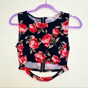 Sans Souci Floral Crop Top - Size Medium
